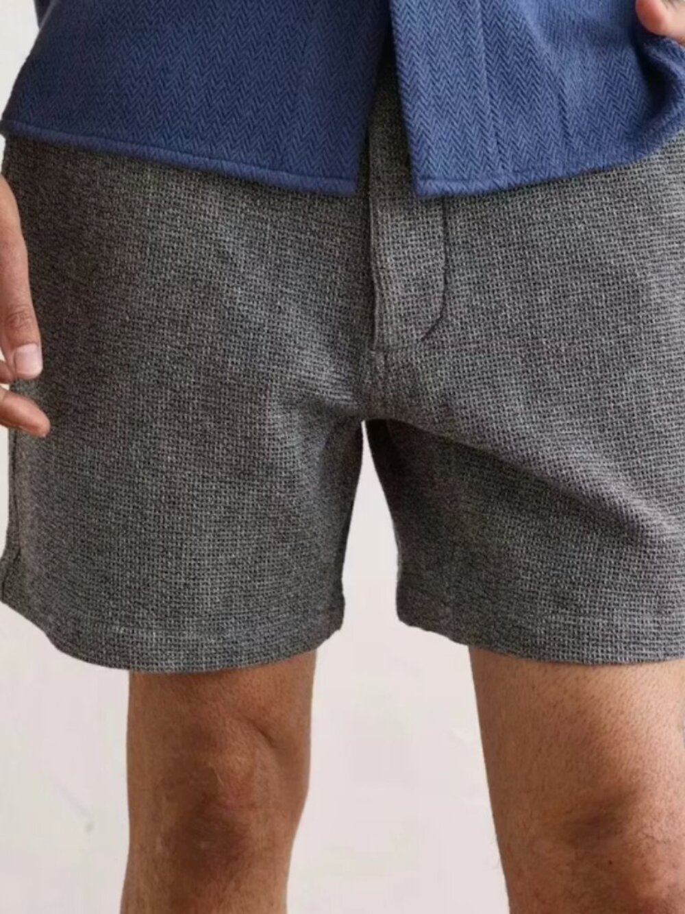 Men's Taylor Stitch The Apres Waffle Shorts Grey - Large